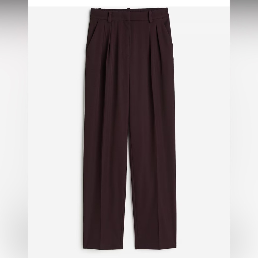 BNWT H&M TAPERED PANTS in Burgundy size 8